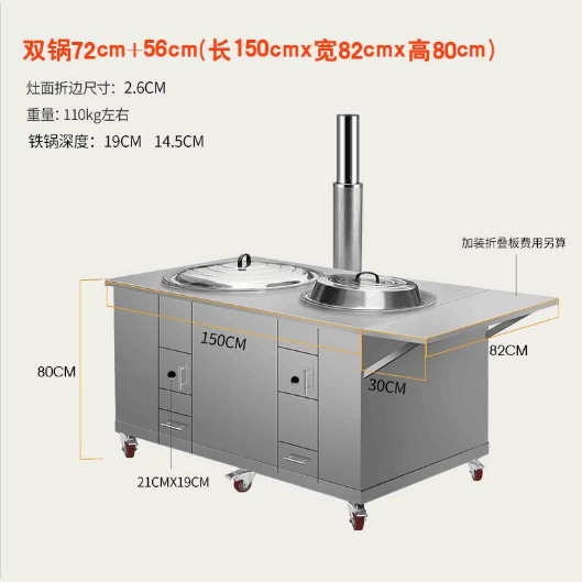 無(wú)煙柴火灶_雙灶